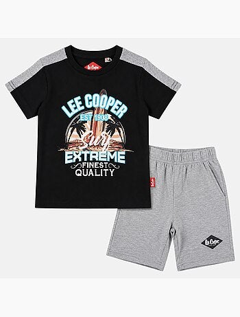 Lee Cooper - Ensemble t-shirt avec motif et short Garçon