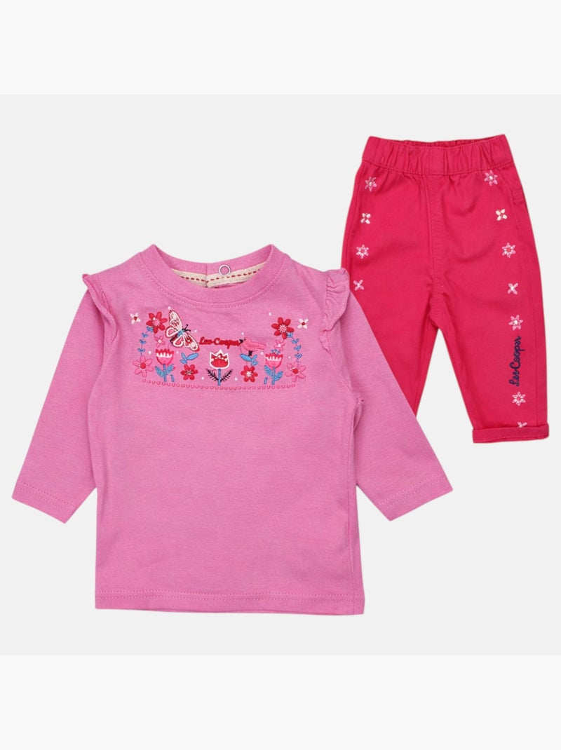 Lee Cooper - Ensemble T-shirt et pantalon avec la veste ? capuche bebe Noir - Kiabi