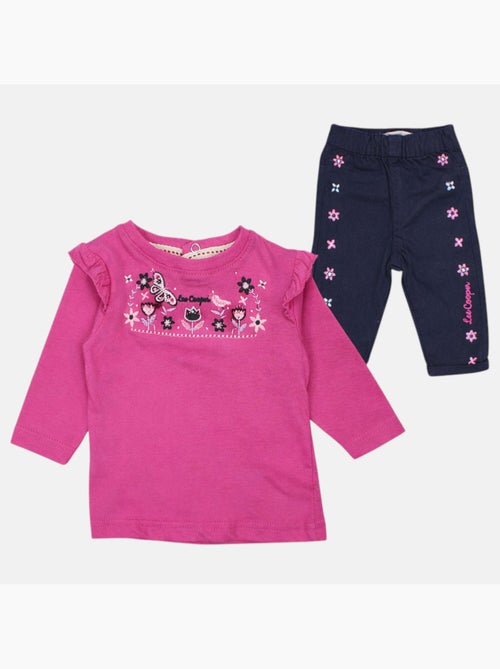 Lee Cooper - Ensemble T-shirt et pantalon avec la veste ? capuche bebe - Kiabi