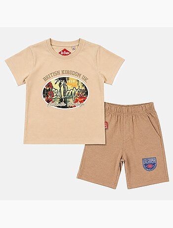 Lee Cooper - Ensemble t-shirt motif et short Garçon
