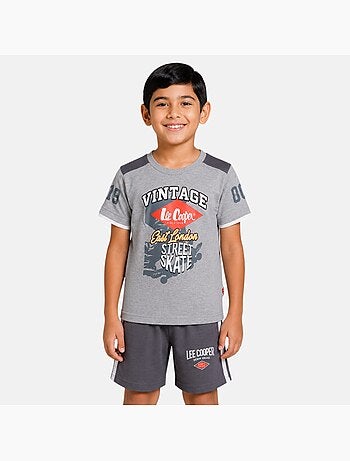 Lee Cooper - Ensemble t-shirt motif et short Garçon