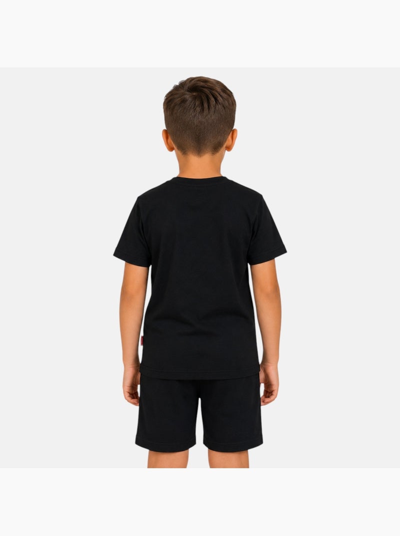 Lee Cooper - Ensemble t-shirt motif et short Garçon Noir - Kiabi