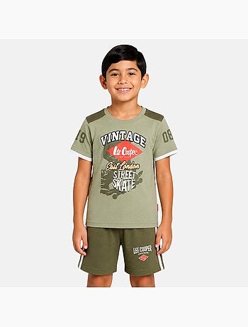 Lee Cooper - Ensemble t-shirt motif et short Garçon