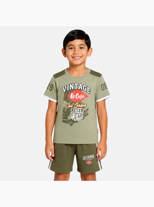 Lee Cooper - Ensemble t-shirt motif et short Garçon - Kiabi