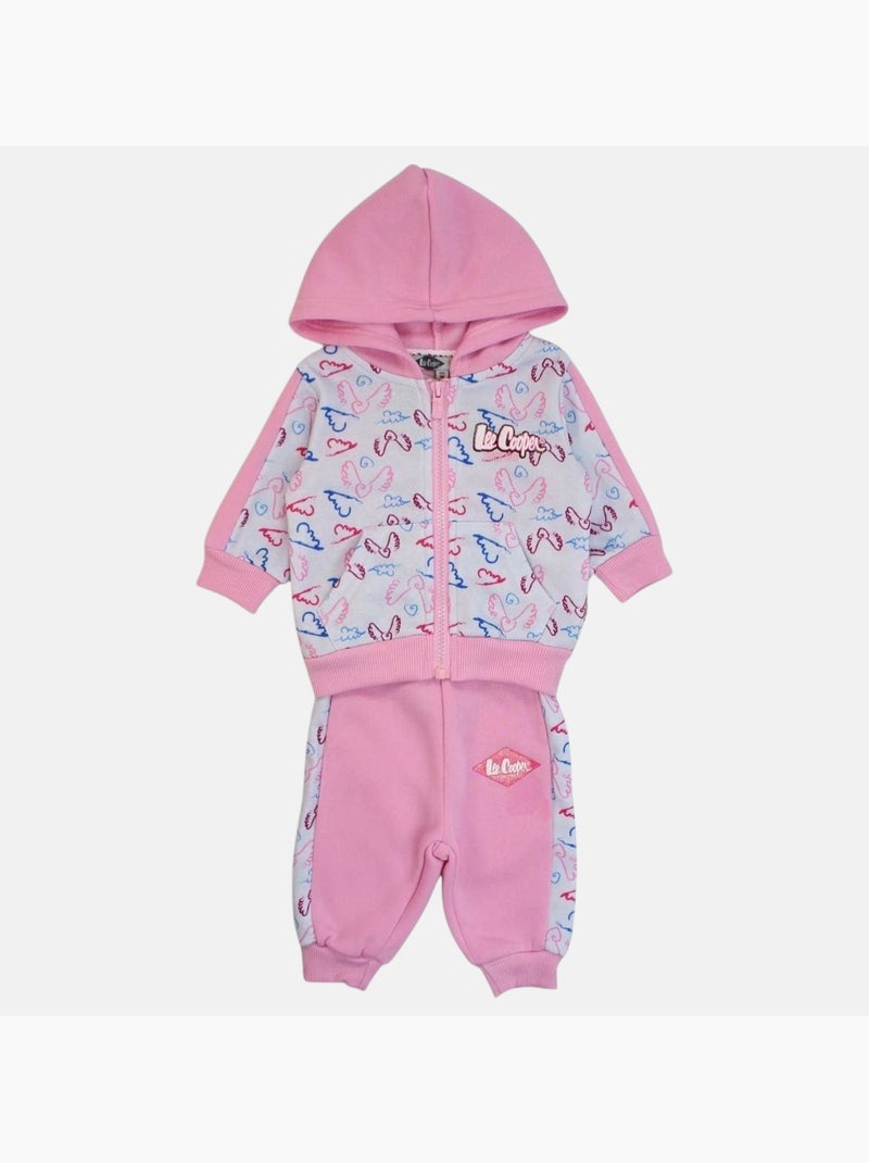 Lee Cooper - Ensemble veste capuche et pantalon jogging b?b? fille Rose - Kiabi