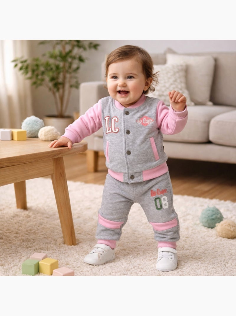Lee Cooper - Ensemble veste et pantalon jogging b?b? fille Gris - Kiabi