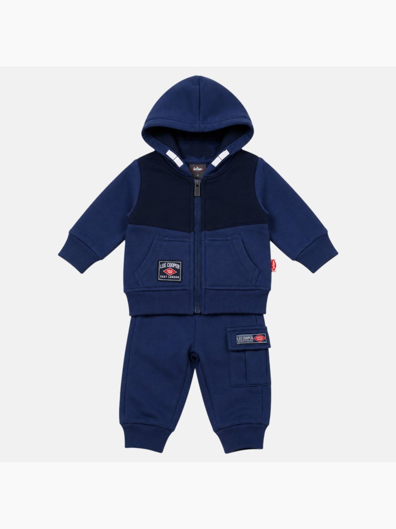 Lee cooper - ensemble veste zippée à capuche et jogging Bleu marine - Kiabi