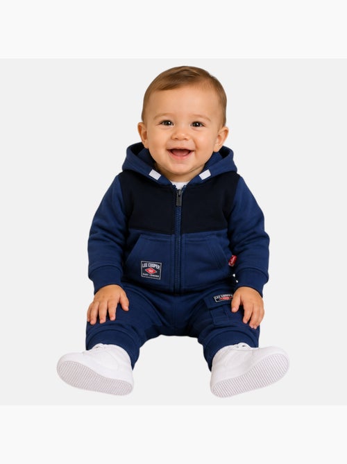 Lee cooper - ensemble veste zippée à capuche et pantalon de jogging, poche kangourou - Kiabi Lee cooper - ensemble veste zippée à capuche et pantalon de jogging, poche kangourou - Kiabi