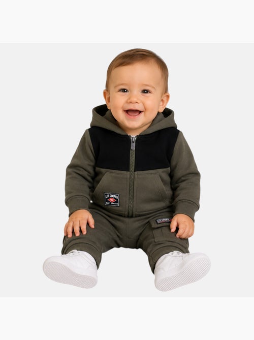 Lee cooper - ensemble veste zippée à capuche et pantalon de jogging, poche kangourou - Kiabi Lee cooper - ensemble veste zippée à capuche et pantalon de jogging, poche kangourou - Kiabi