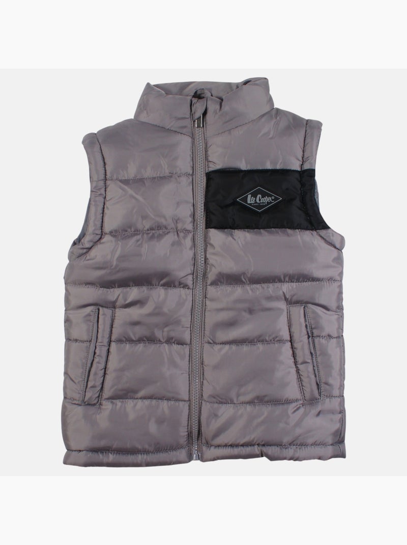 Lee Cooper - Gewatteerde bodywarmer voor jongens Grijs - Kiabi