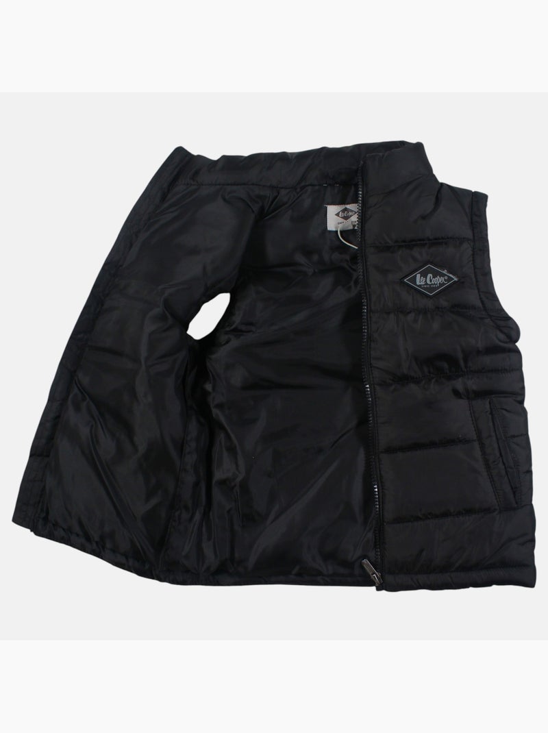 Lee Cooper - Gewatteerde bodywarmer voor jongens Zwart - Kiabi