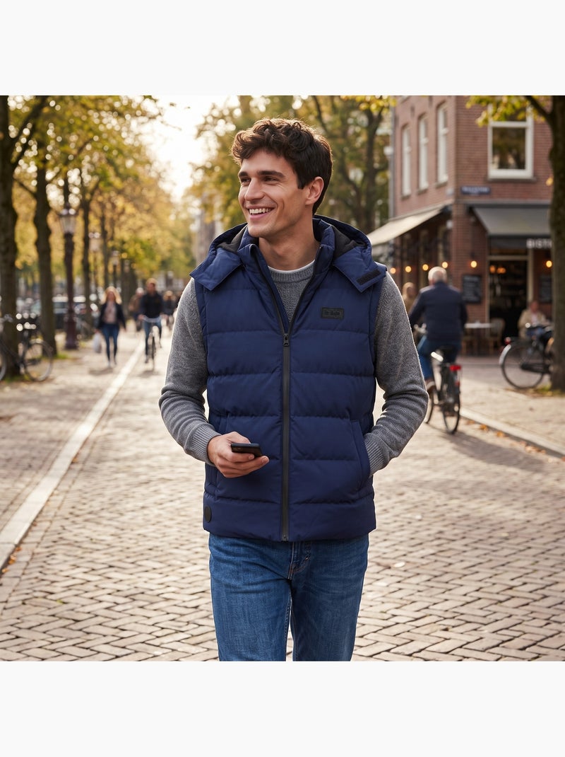 Lee cooper - gewatteerde herenbodywarmer Marineblauw - Kiabi