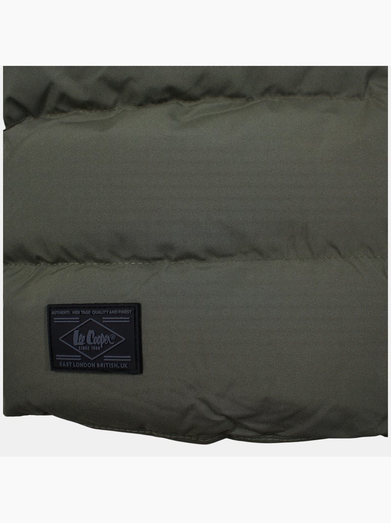 Lee cooper -  gewatteerde jas voor jongens Kaki - Kiabi