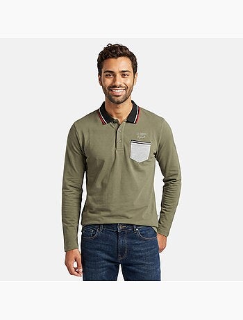 Lee Cooper - heren polo met lange mouwen