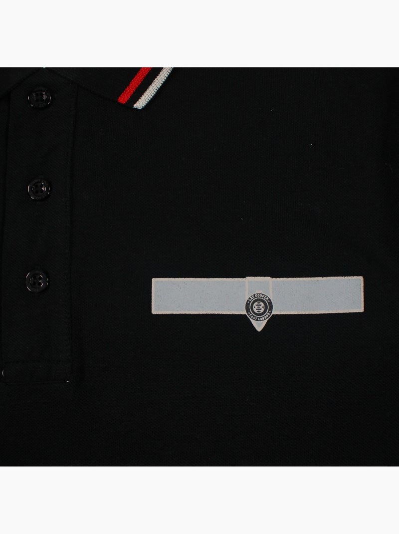 Lee Cooper -  heren polo met lange Zwart - Kiabi