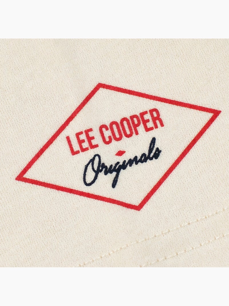 Lee Cooper - Heren T-shirt LEE COOPER met korte mouwen Ecru - Kiabi