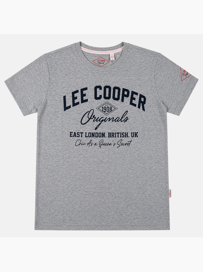 Lee Cooper - Heren T-shirt LEE COOPER met korte mouwen Grijs - Kiabi