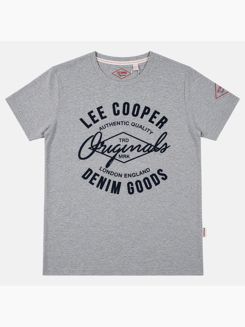 Lee Cooper - Heren T-shirt LEE COOPER met korte mouwen Grijs - Kiabi