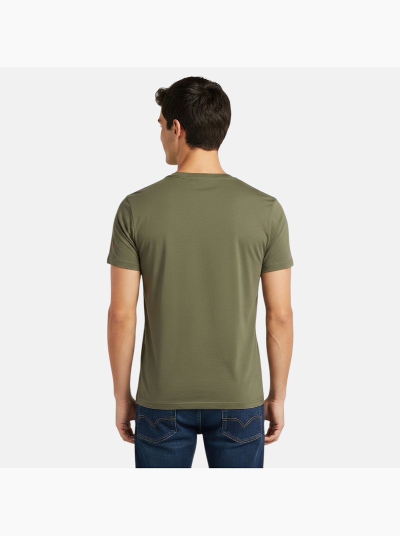 Lee Cooper - Heren T-shirt LEE COOPER met korte mouwen Kaki - Kiabi