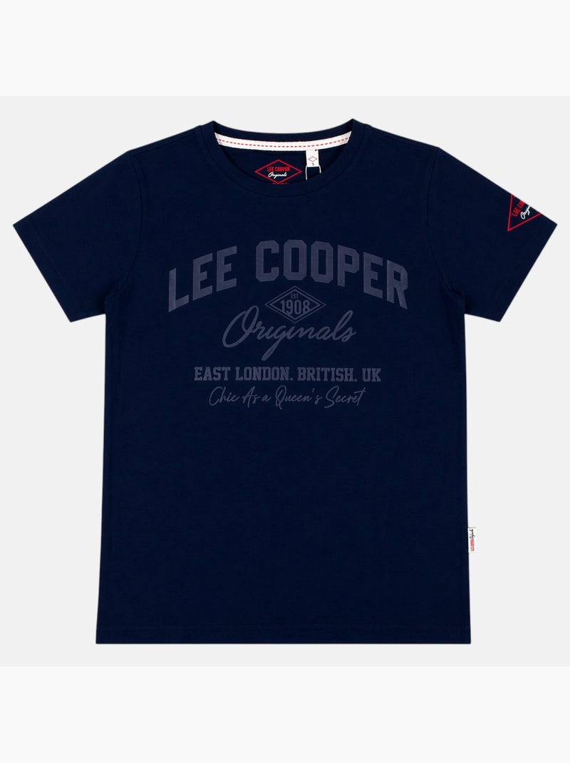 Lee Cooper - Heren T-shirt LEE COOPER met korte mouwen Marineblauw - Kiabi