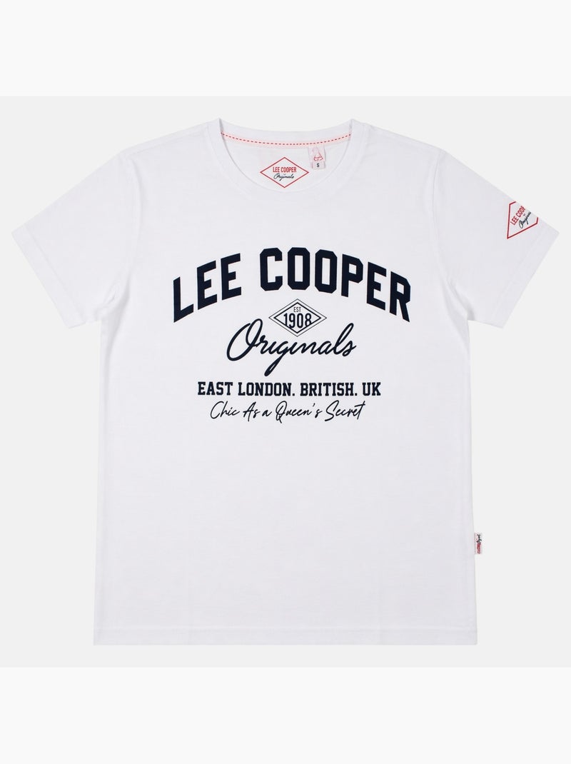Lee Cooper - Heren T-shirt LEE COOPER met korte mouwen Wit - Kiabi