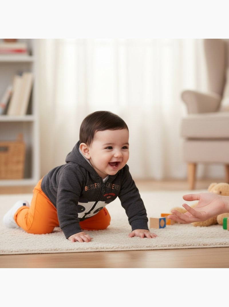 Lee Cooper - Hoodie vest met panda print en broek Donkergrijs - Kiabi