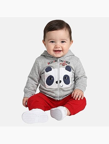 Lee Cooper - Hoodie vest met panda print en broek