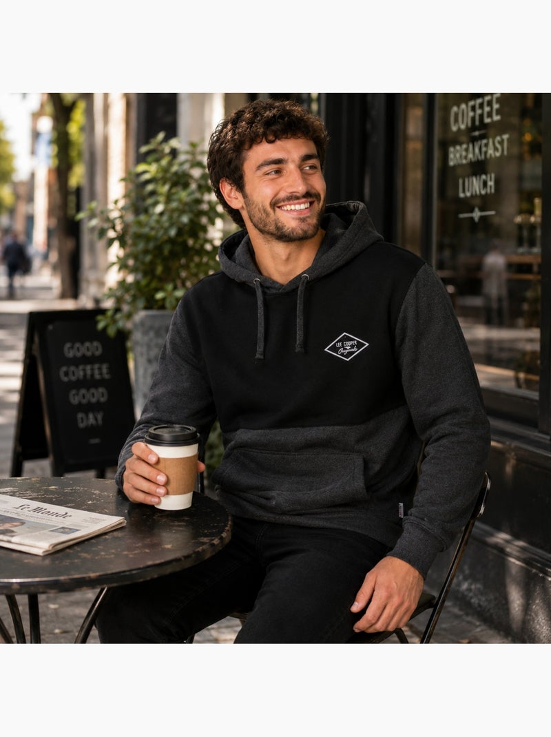 Lee cooper -  hoodie voor heren ontworpen Antracietgrijs - Kiabi
