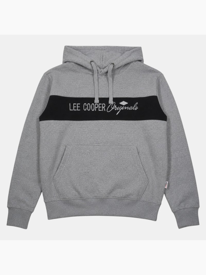 Lee cooper -  hoodie voor heren ontworpen Grijs - Kiabi