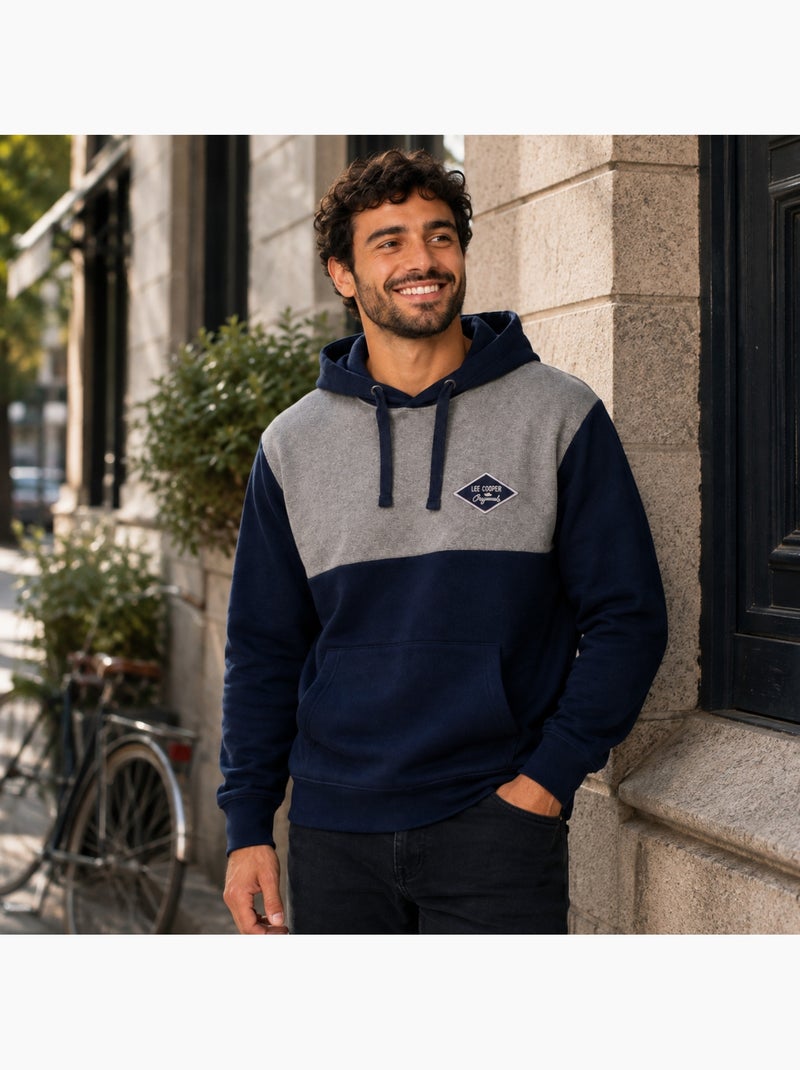 Lee cooper -  hoodie voor heren ontworpen Marineblauw - Kiabi
