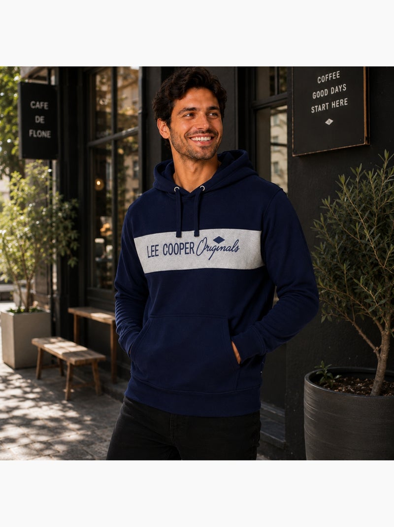 Lee cooper -  hoodie voor heren ontworpen Marineblauw - Kiabi