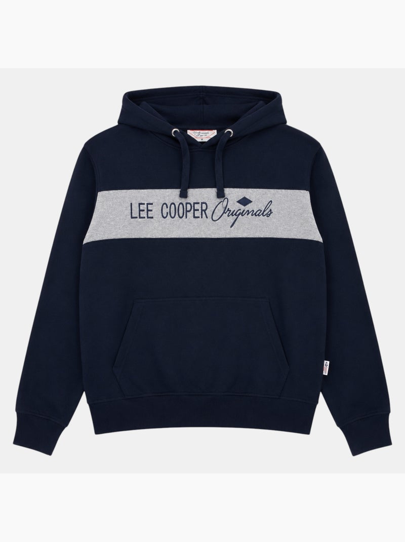 Lee cooper -  hoodie voor heren ontworpen Marineblauw - Kiabi