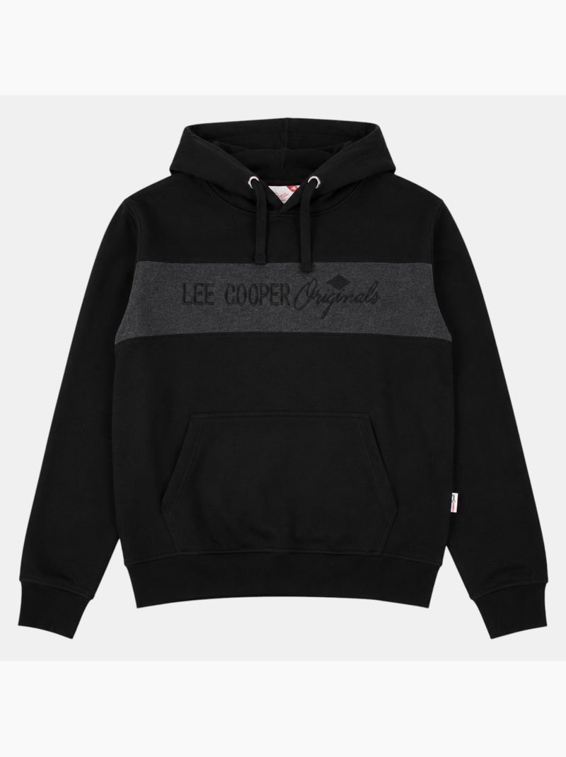 Lee cooper -  hoodie voor heren ontworpen Zwart - Kiabi