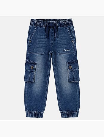 Lee cooper - jean coupe large, taille élastique à cordon et poches cargo
