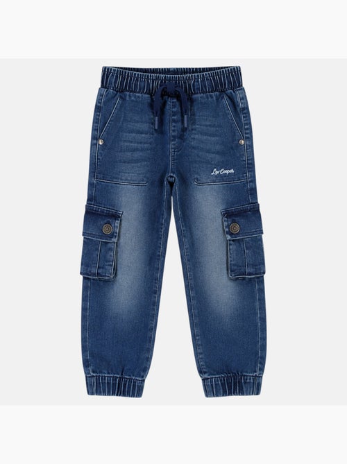 Lee cooper - jean coupe large, taille élastique à cordon et poches cargo - Kiabi