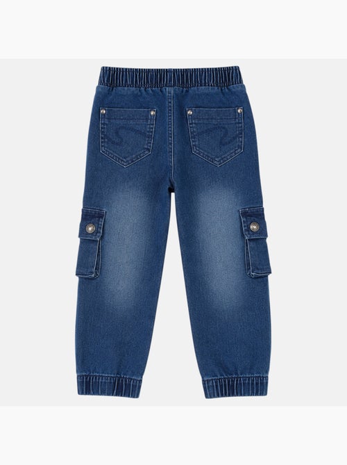 Lee cooper - jean coupe large, taille élastique à cordon et poches cargo - Kiabi