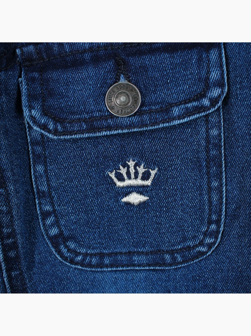 Lee cooper - jean coupe large, taille haute boutonnée Bleu - Kiabi