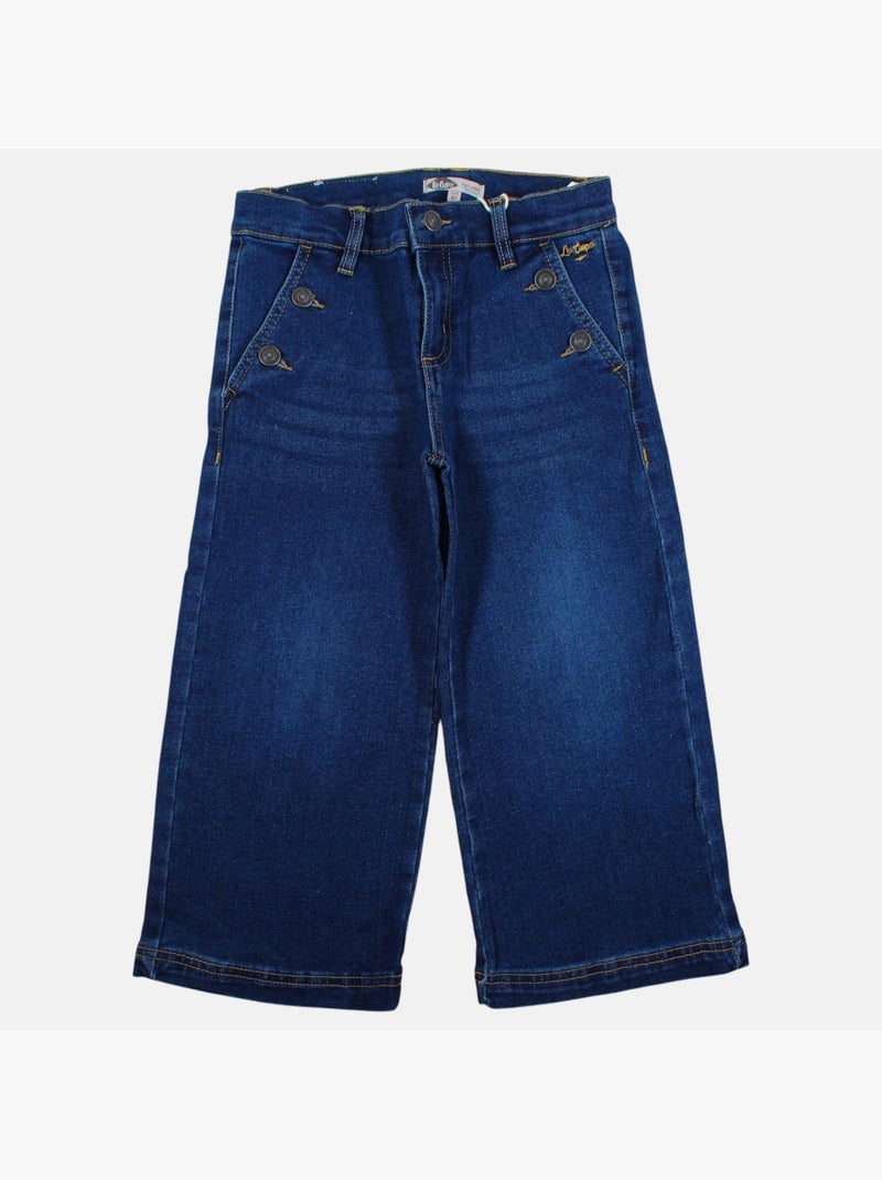 Lee cooper - jean coupe large, taille haute boutonnée Bleu - Kiabi