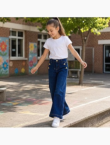 Lee cooper - jean coupe large, taille haute et fermeture boutonnée