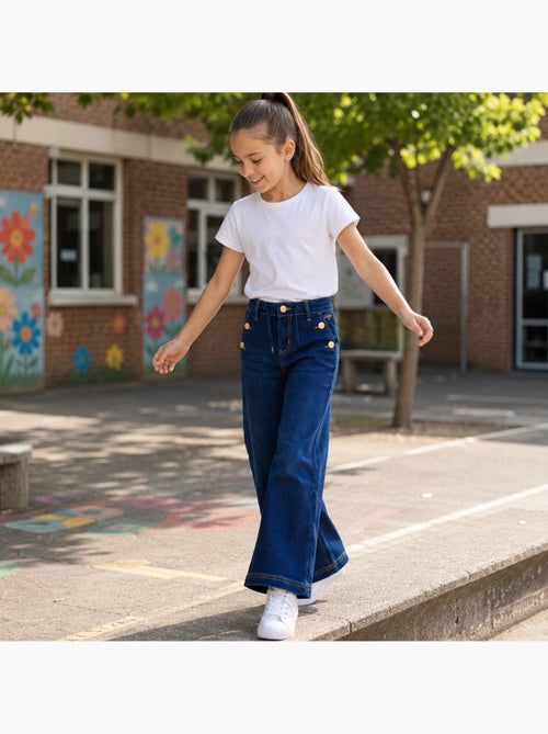 Lee cooper - jean coupe large, taille haute et fermeture boutonnée - Kiabi Lee cooper - jean coupe large, taille haute et fermeture boutonnée - Kiabi