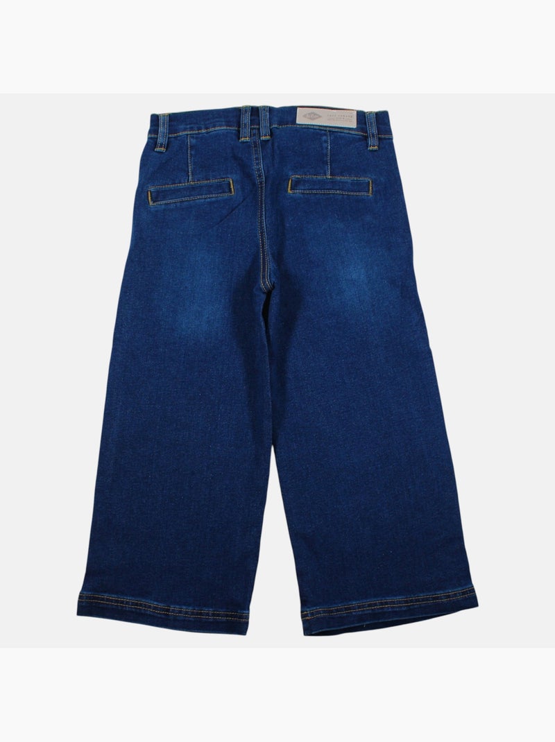Lee cooper - jean coupe large, taille haute et fermeture boutonnée Bleu - Kiabi