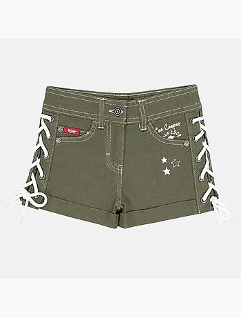 Lee Cooper - Jeans short meisje met gevlochten detail