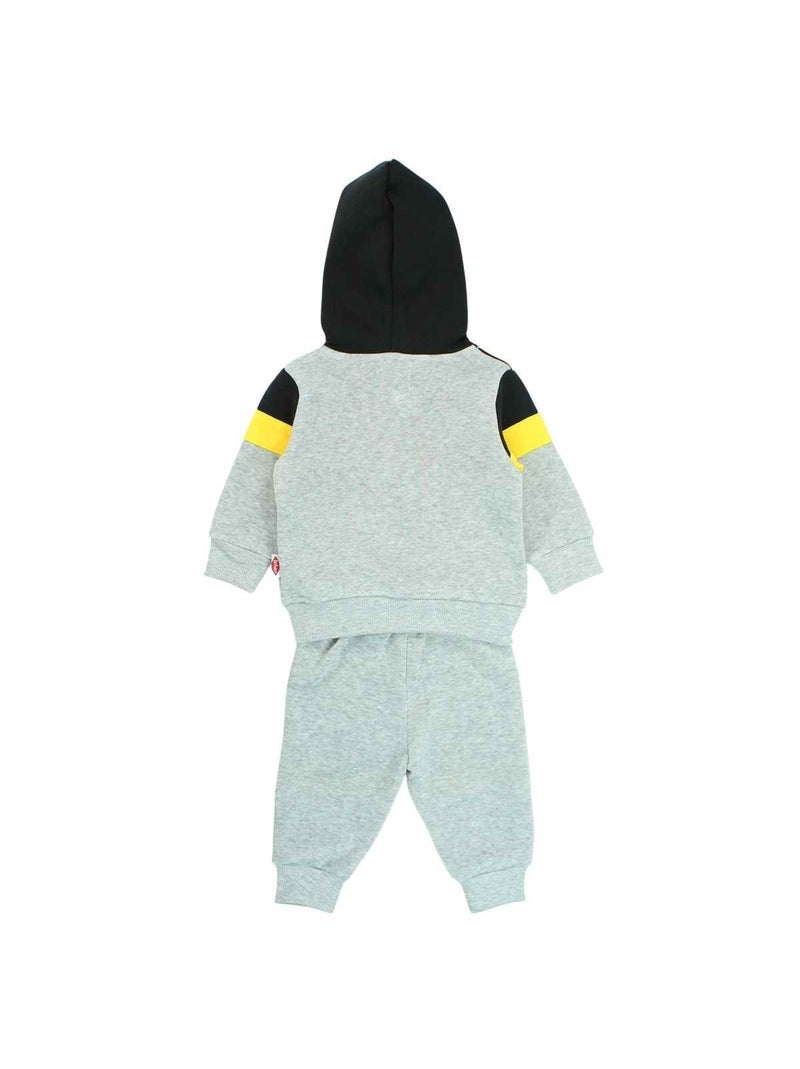 Lee Cooper - Joggingpak set baby jas met capuchon en broek bedrukt Grijs - Kiabi