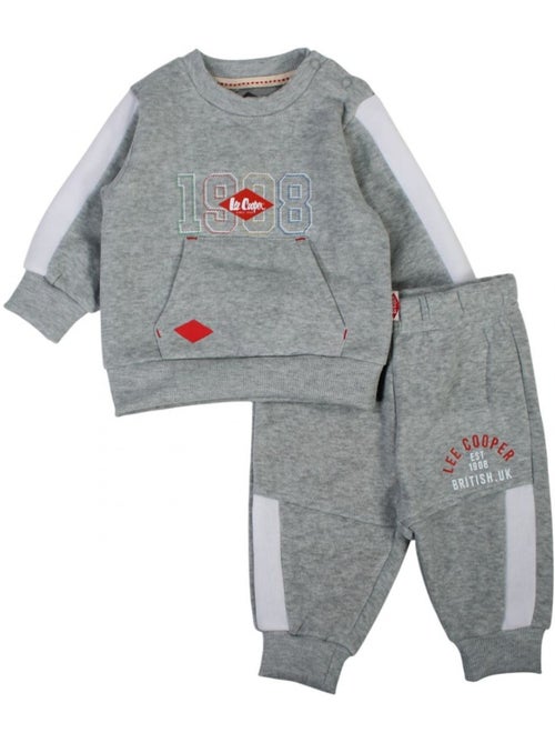 Lee Cooper - Joggingpak set baby jongen sweater en broek bedrukt - Kiabi