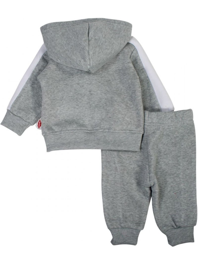 Lee Cooper - Joggingpak set baby jongen sweater en broek bedrukt Grijs - Kiabi