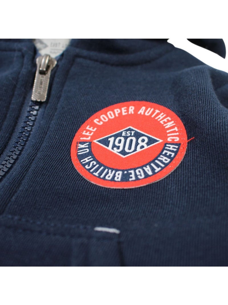 Lee Cooper - Joggingpak set baby jongen sweater en broek bedrukt Marineblauw - Kiabi