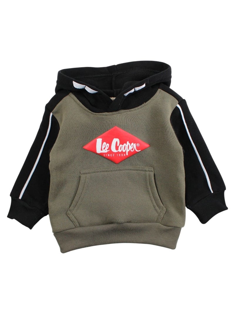 Lee Cooper - Joggingpak set jongen hoodie en broek bedrukt Kaki - Kiabi