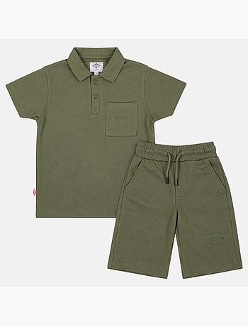Lee cooper - kinder set lee cooper bestaande uit een polo met korte mouwen en een bijpassende short