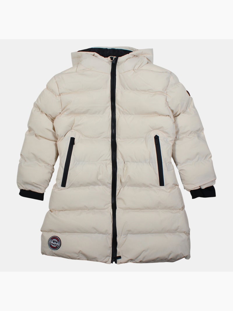 Lee cooper - lange meisjes gewatteerde jas Wit - Kiabi