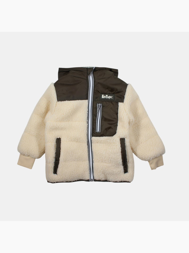 Lee cooper - parka garçon  avec poche sur le devant Kaki - Kiabi